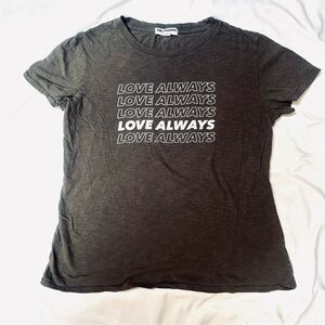 Sub_Urban Riot Charcoal T-Shirt with love always graphic